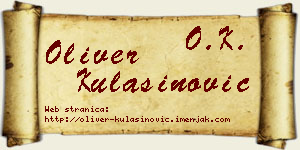 Oliver Kulašinović vizit kartica